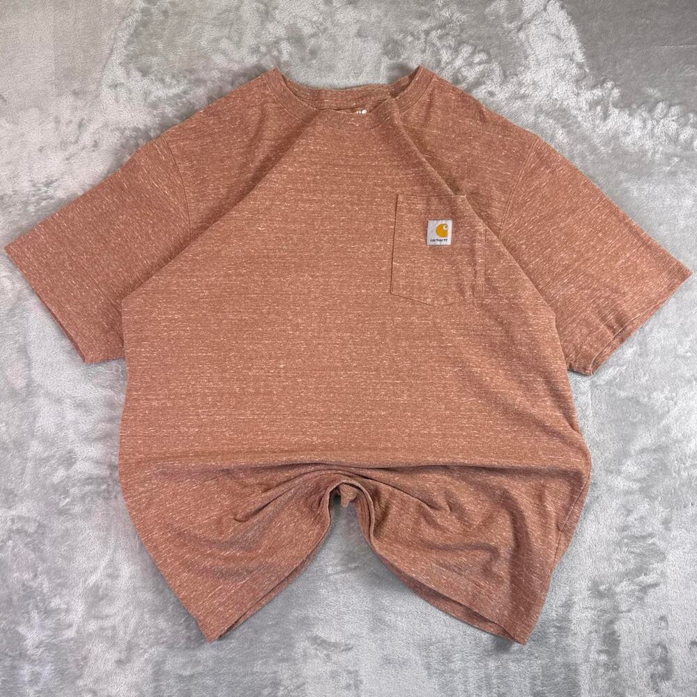 Carhartt Loose Fit Pocket T Shirt Brown Heather Workwear Tee Size Large